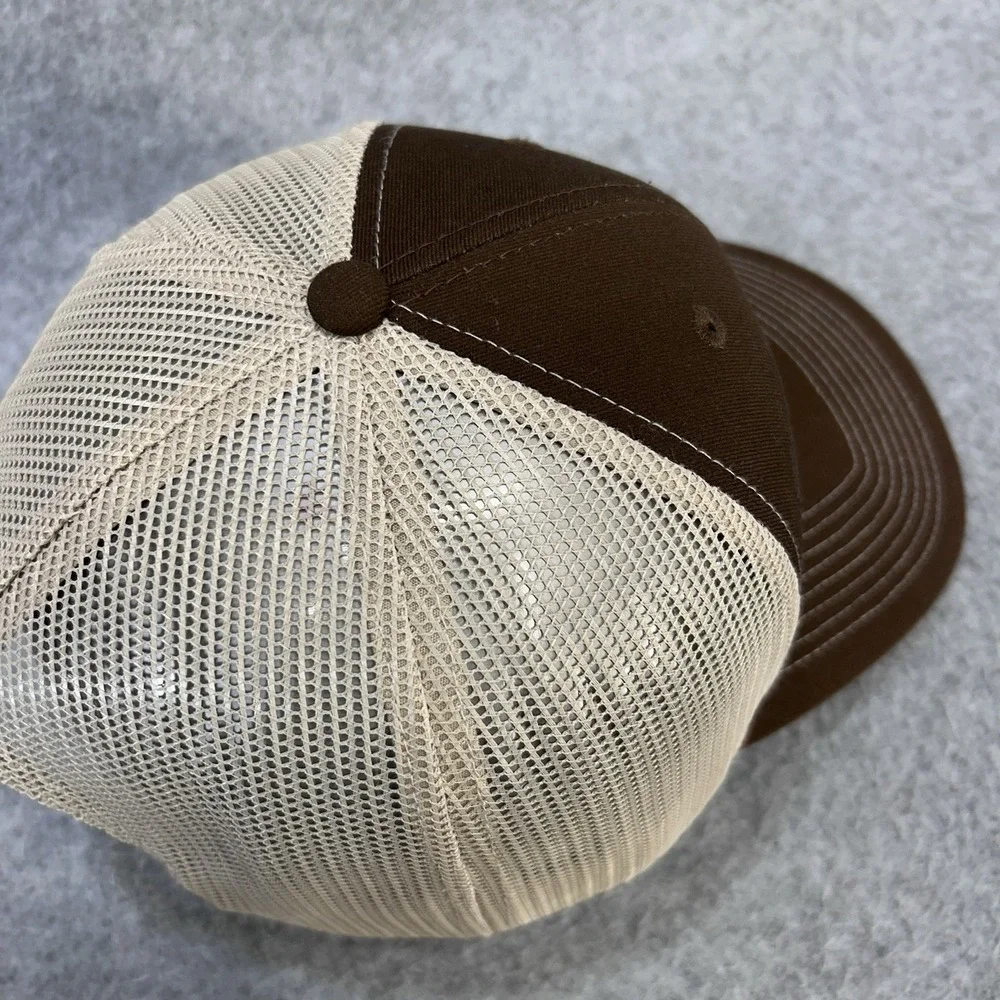 Next‎ Solutions Outdoor Cap Trucker Hat Snapback Brown Tan Mesh Back Adult